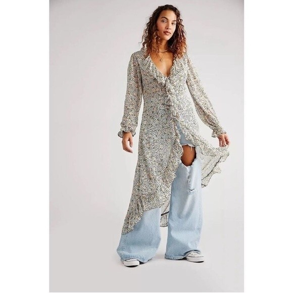 NWT Free people |  GIGI Printed Maxi Top OB1463037 - Picture 1 of 16